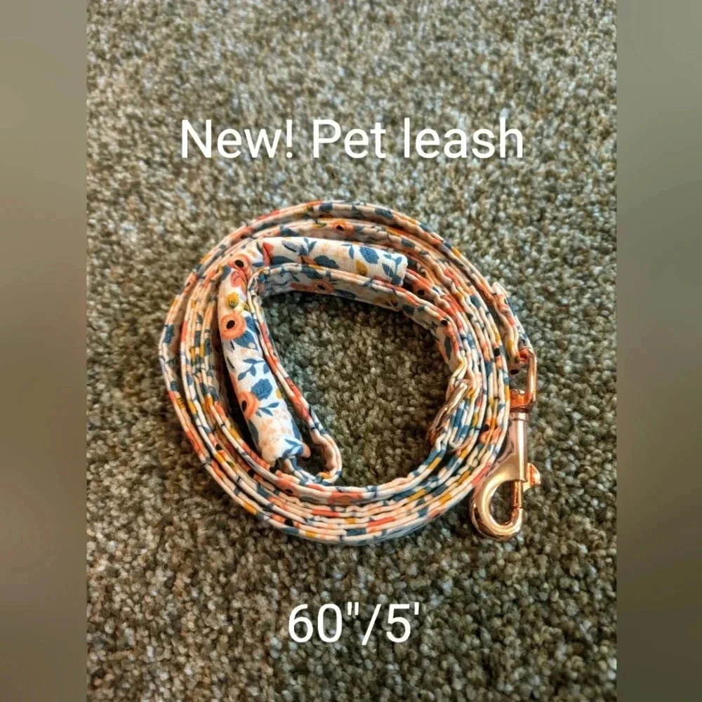 ๐3/$15๐New 5ft/60inch pet leash dog cat pink floral - Picture 1 of 6